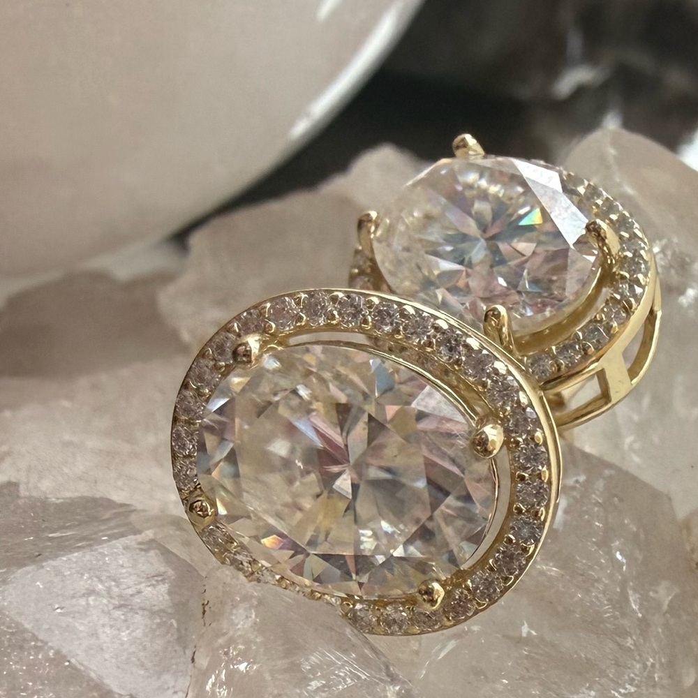 925 Moissanite Stud Earrings